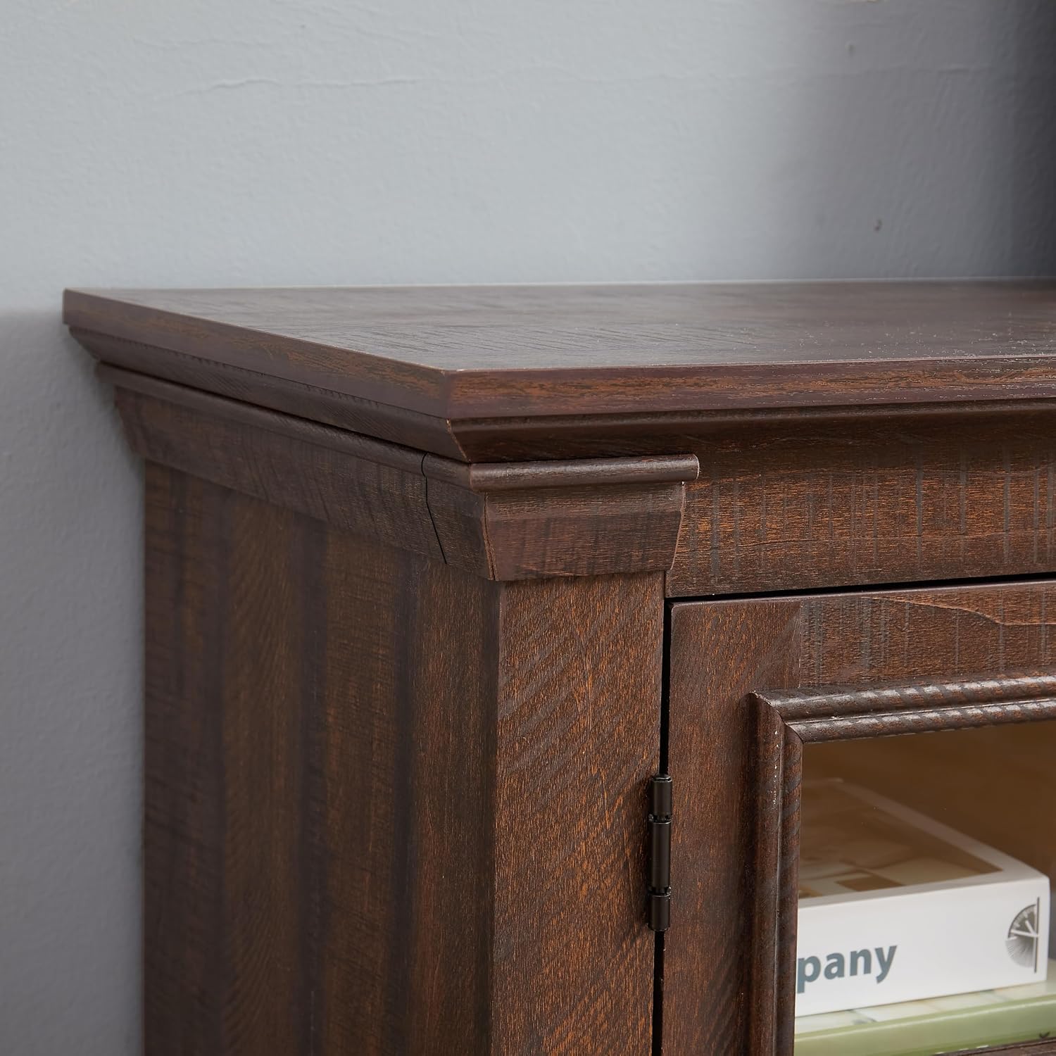 2 Doors Cabinet Farmhouse Cabinet,Espresso, 60.23" W*15.35" D*31.7" H