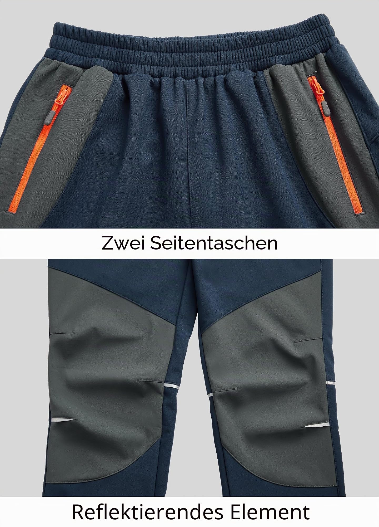 WILLIT Kinder Softshellhose Thermohose Skihose Gefüttert Jungen Mädchen Schneehose Winter Wasserdicht Winddicht Wanderhose mit Taschen