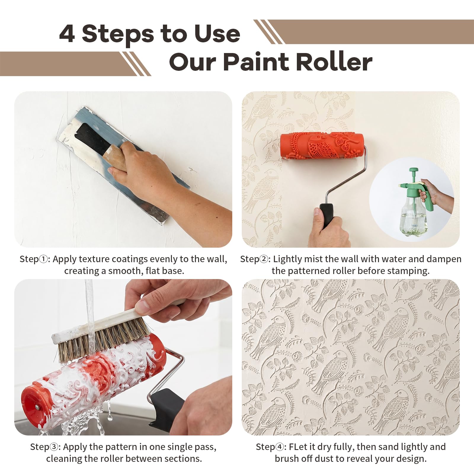 Texture Paint Roller - Create Stunning Wall Patterns -6
