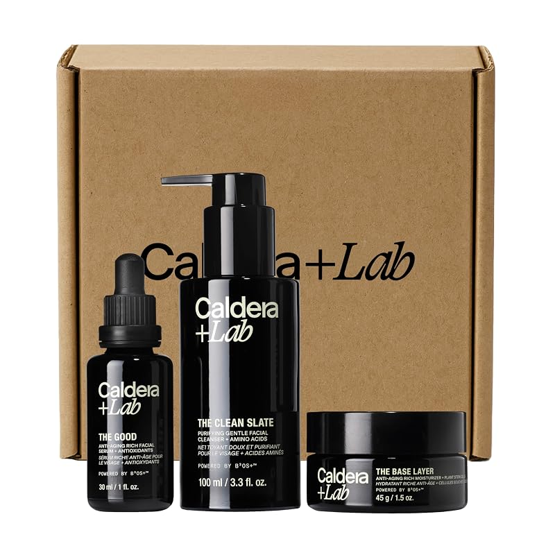 Caldera + Lab The Regimen Rich | Conjunto de cuidados faciais masculinos com 3 produtos