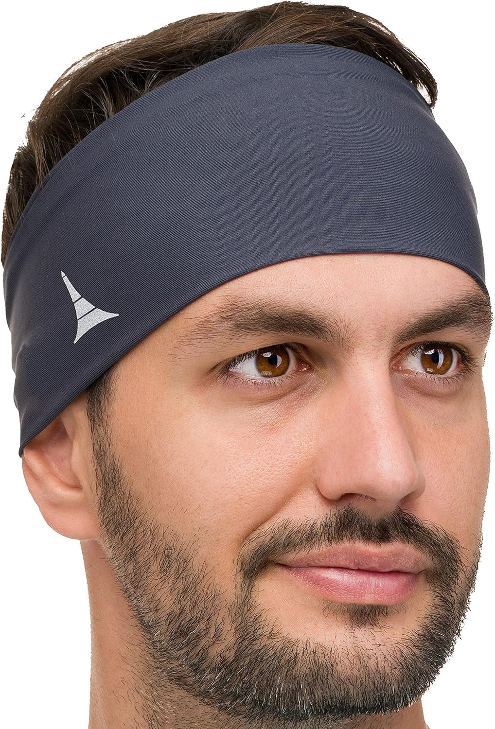 Stretchy Sports Headband for Men & Women - Guys Sweatband for Running, Cycling, Basketball, Yoga, Fitness - Moisture Wicking Workout Hairband - Made in Europe