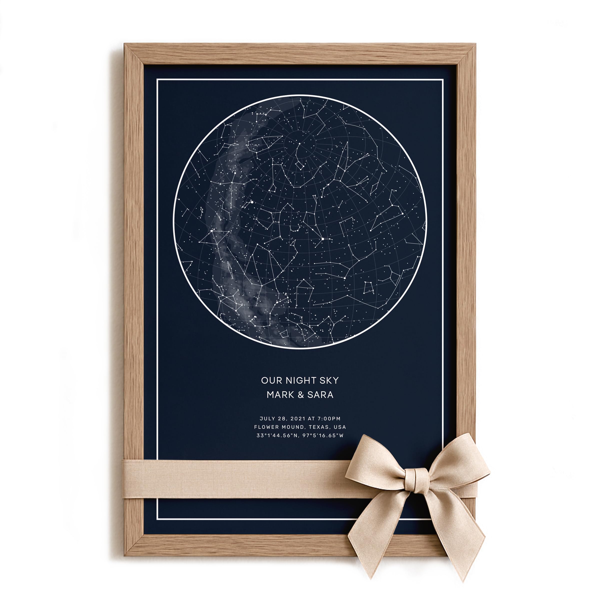 CELESTORY Custom Star Map Celestial Night Sky Print