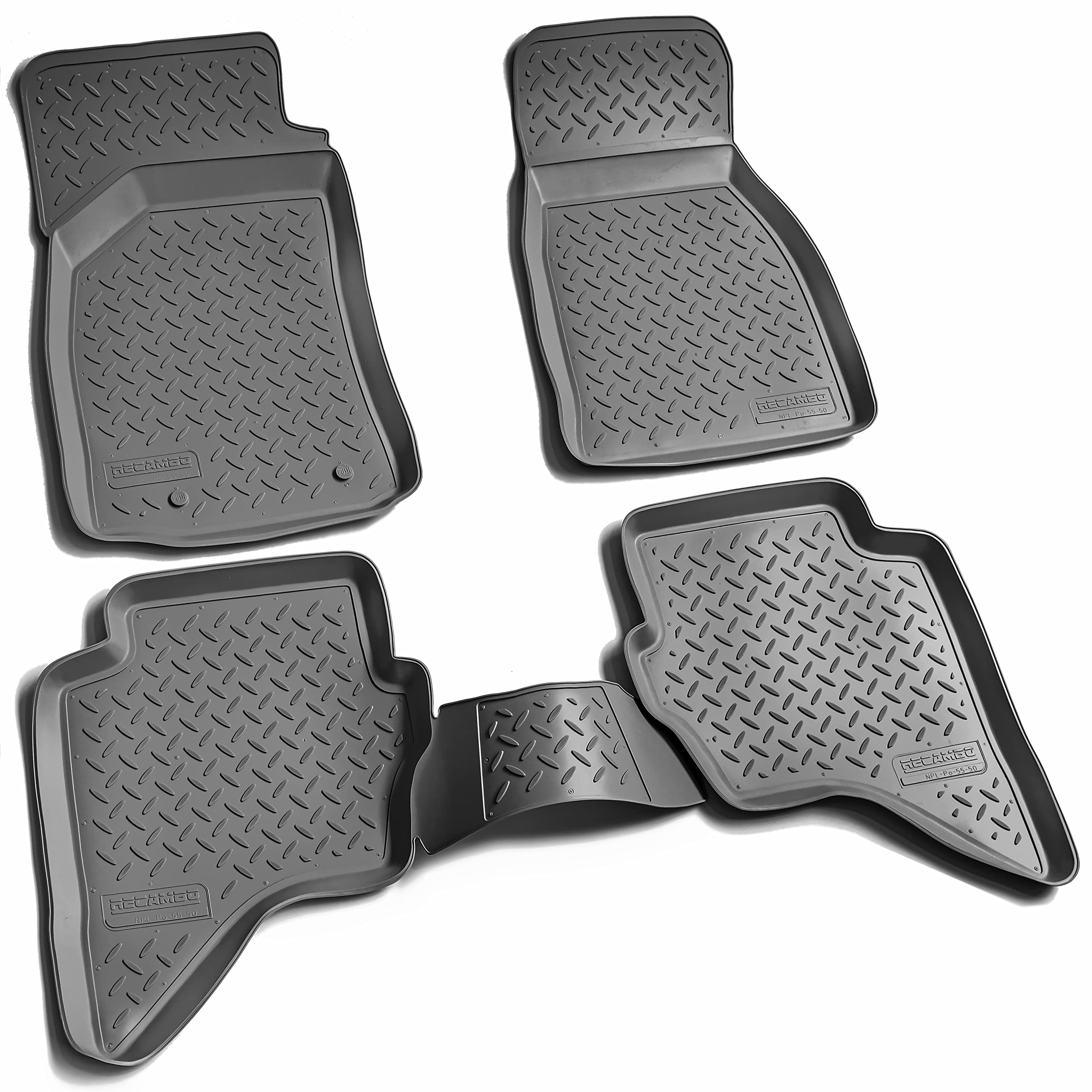 Recambo Alfombrillas de goma para Ford Ranger | Mazda BT-50 | año de fabricación 2006 2012 | ajuste perfecto + borde