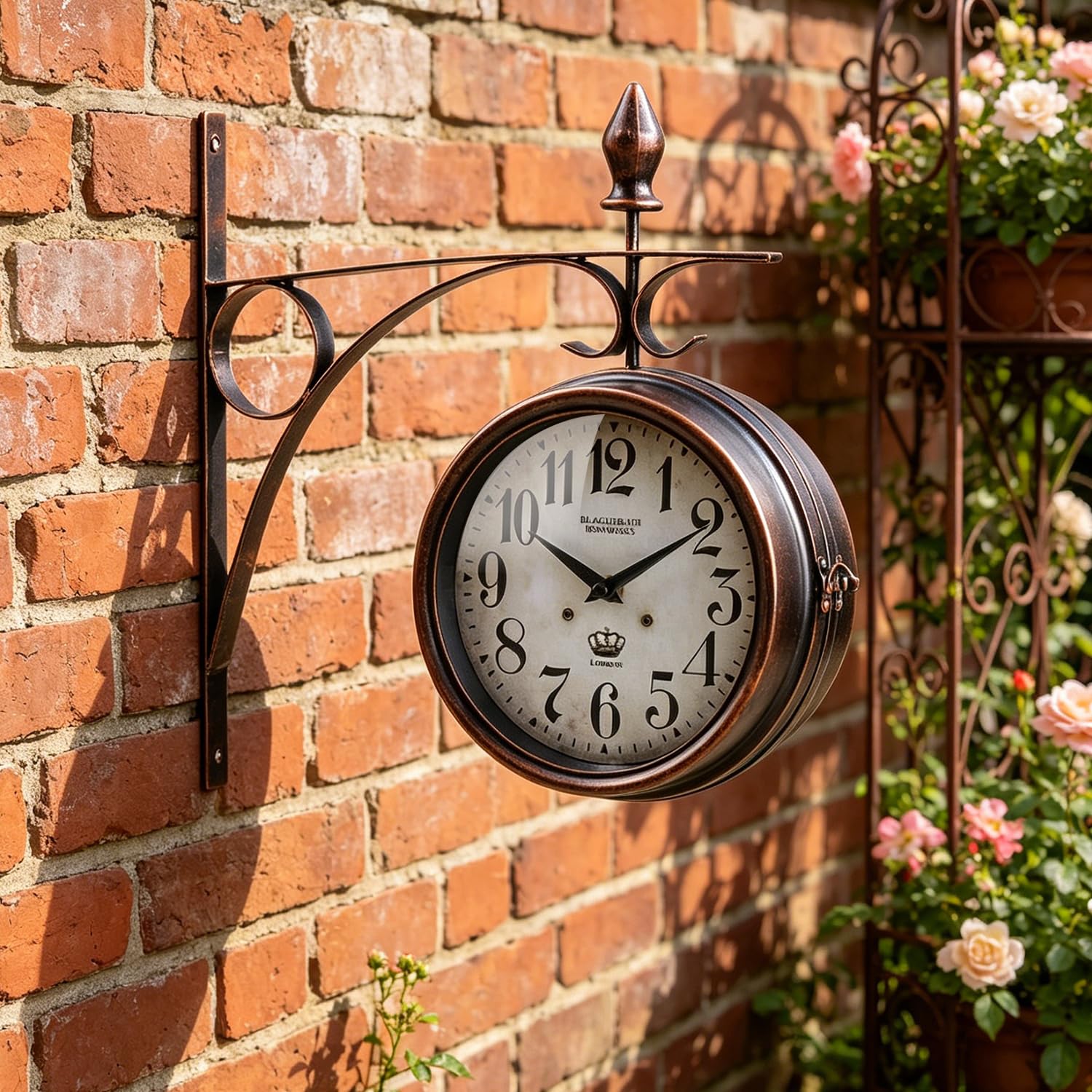 Horloge murale haut de gamme 2886-marron au style épuré