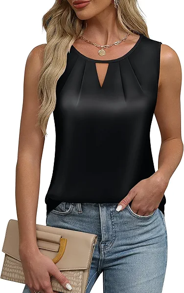 Blooming Jelly Womens Summer Tank Top Sleeveless Business Casual Outfits 2025 Basic Loose Dressy Work Shirt