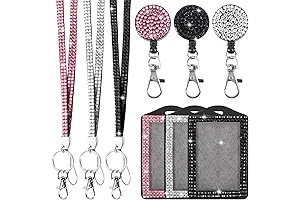 Upgraded Glitter Badge Holder: Bling, Durable, & Stylish