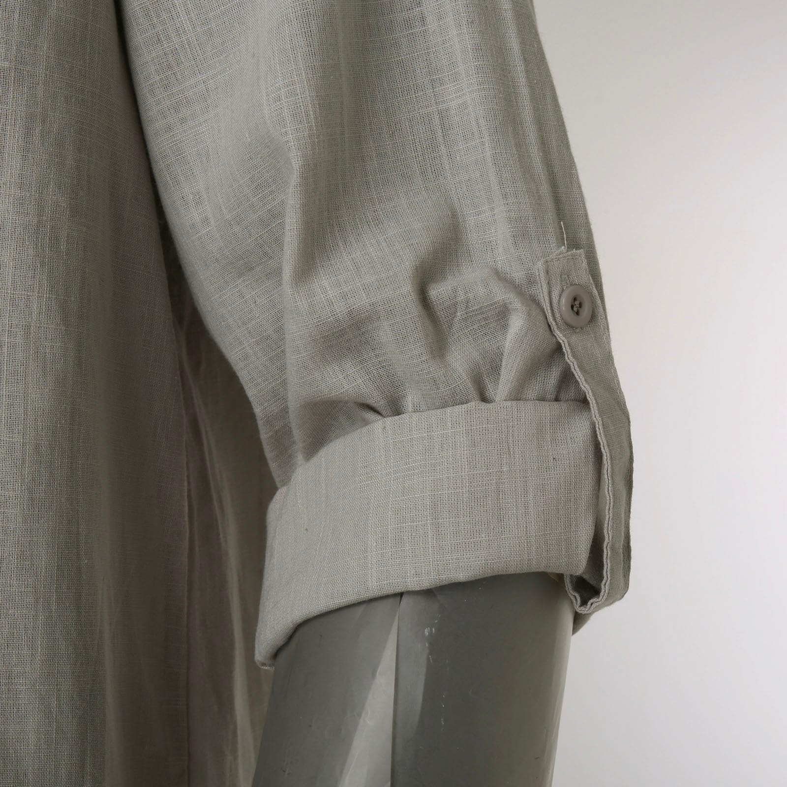 Chemise Homme en Lin – Col Henley, Manches Longues, Chemise d’Été Respirante, Coupe Décontractée, S-5XL