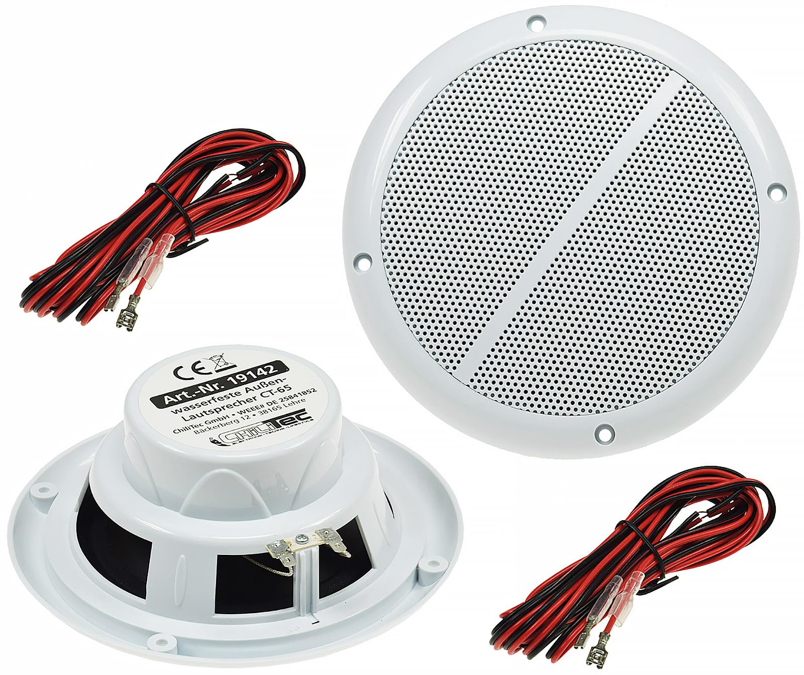 CHILITEC Altavoces y Micrófonos Marca Modelo wasserfeste Außen-Lautsprecher CT-65