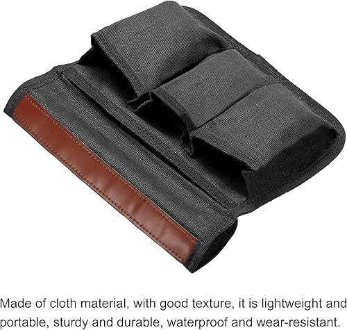 Miniatura 10 de PATIKIL Organizador para reposabrazos de silla, sillas plegables para exteriores, reposabrazos, revistas laterales, bolsa de almacenamiento