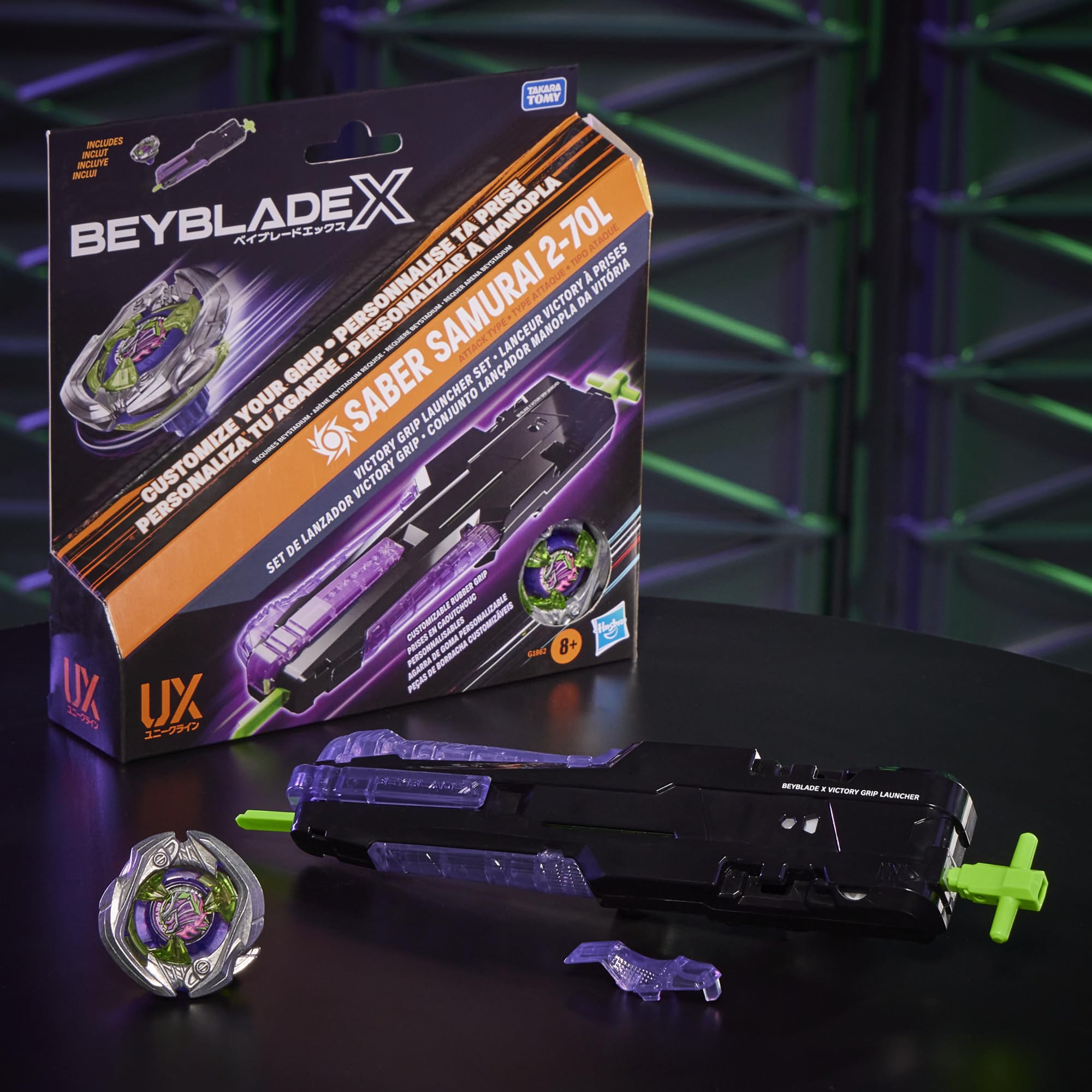 Hasbro Beyblade X Victory Grip rechtsdrehendes Starter-Set