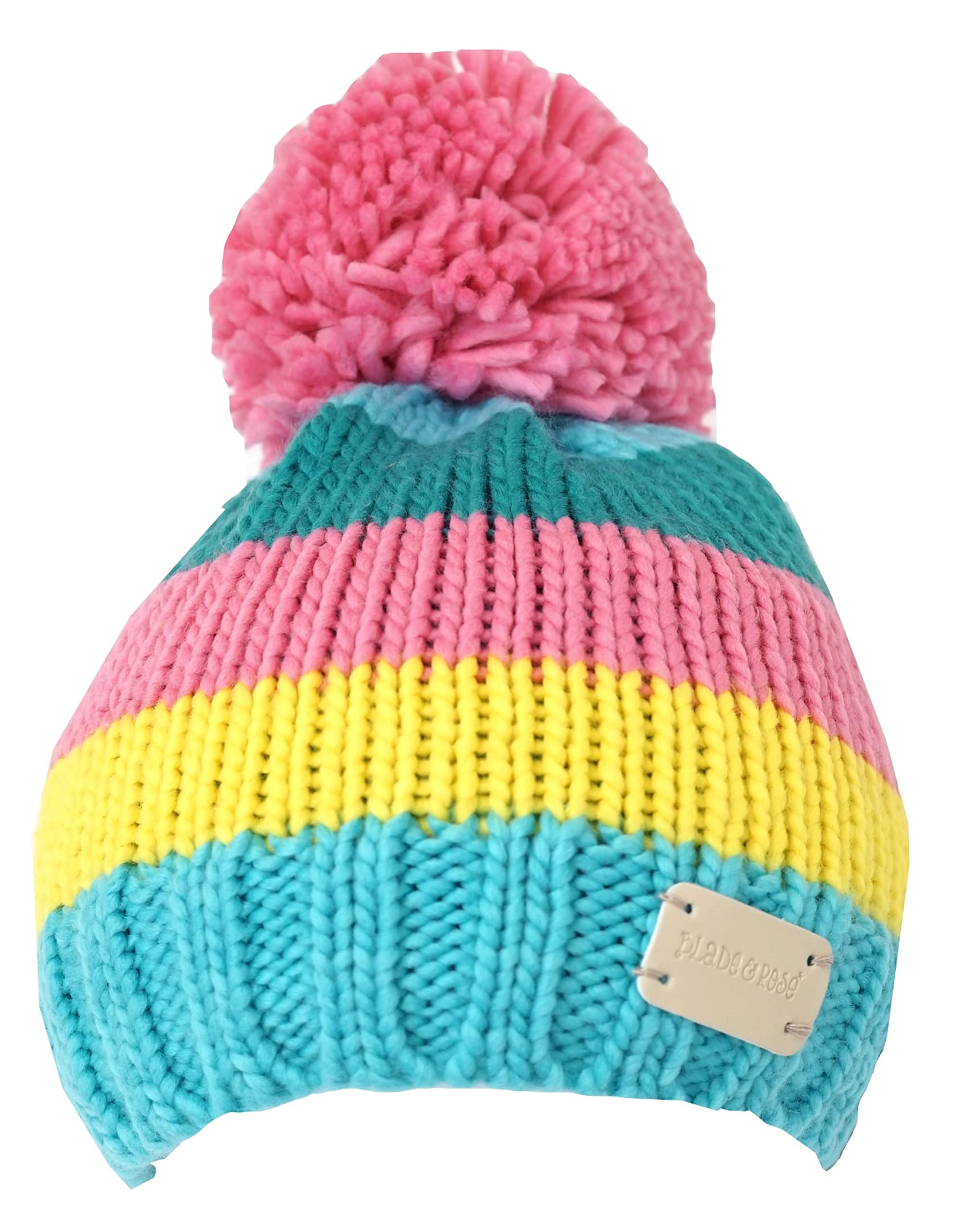 Blade and Rose Pastel Striped Bobble Hat Small 00-12 Months