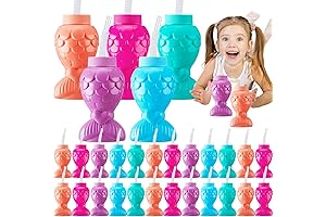 24 pack Mermaid Tumblers with Mermaid Straws