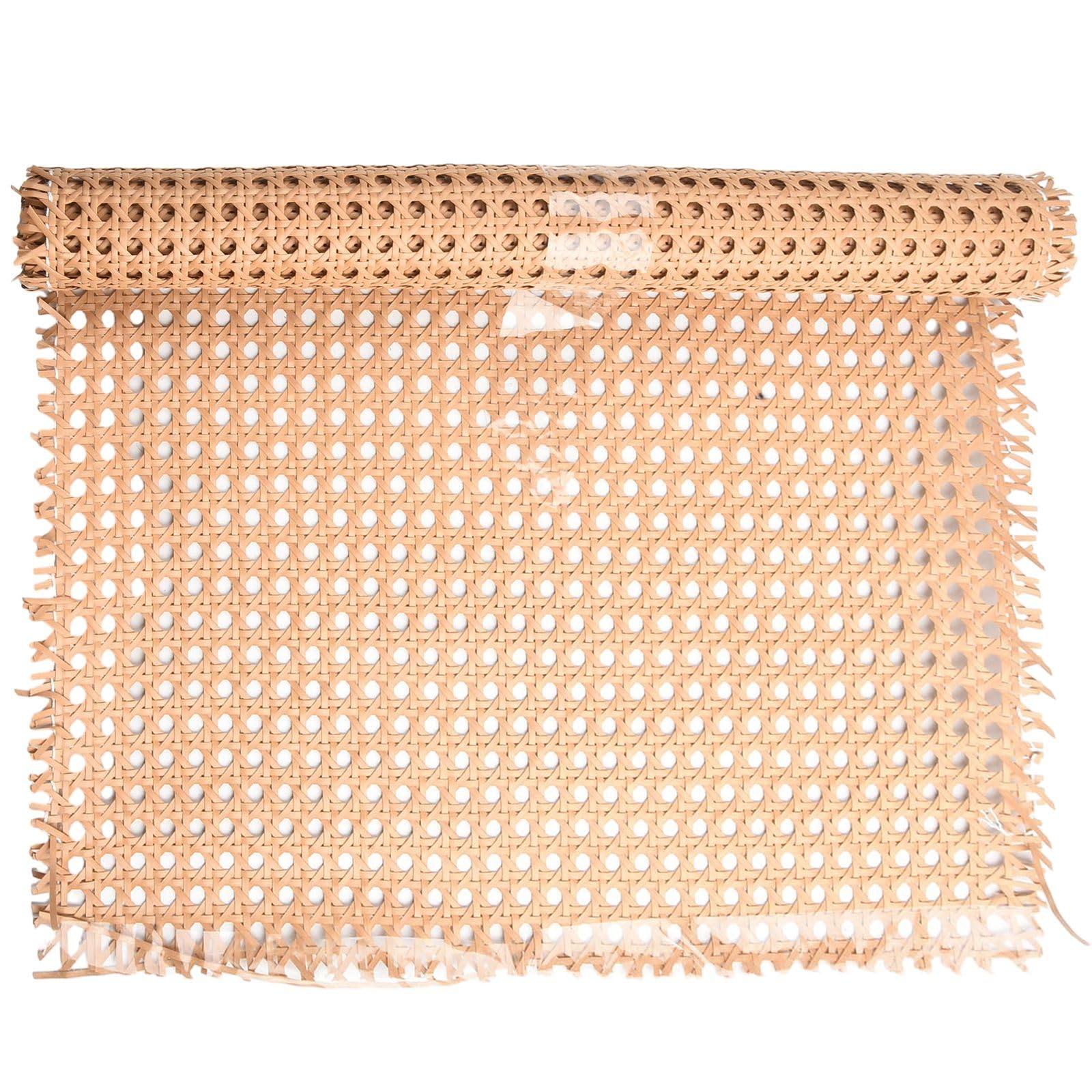Rollo de correas de ratán de caña, 1m* 50cm tejido de malla abierta de ratán tejido de malla de ratán tejido abierto para proyectos de enlatado de muebles