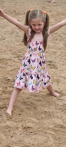 Miniatura 3 de RETSUGO Vestidos para niñas pequeñas, vestido casual de fiesta de cumpleaños, vestido de verano para niños pequeños, vestido de verano de 1 a 8 años
