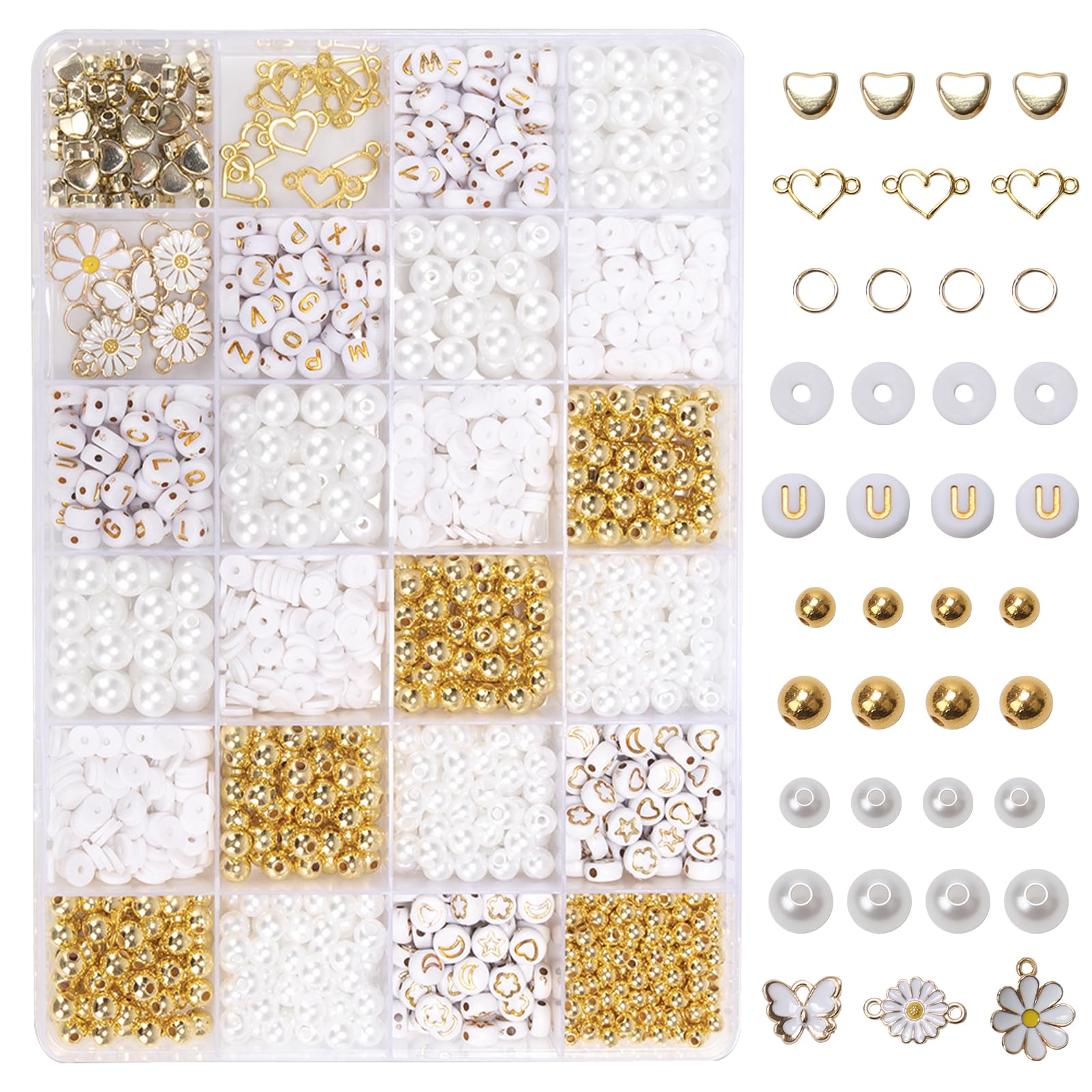 Kit Perline Per Braccialetti Fai Da Te - 5800 Pezzi Con Lettere E Accessori Per Creazioni - Foto 12