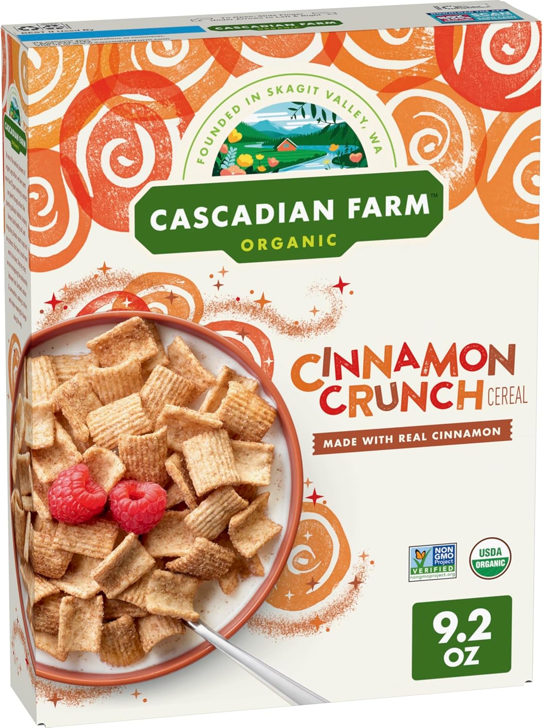, Cereal Cinnon Crunch Organic, 9.2 Ounce