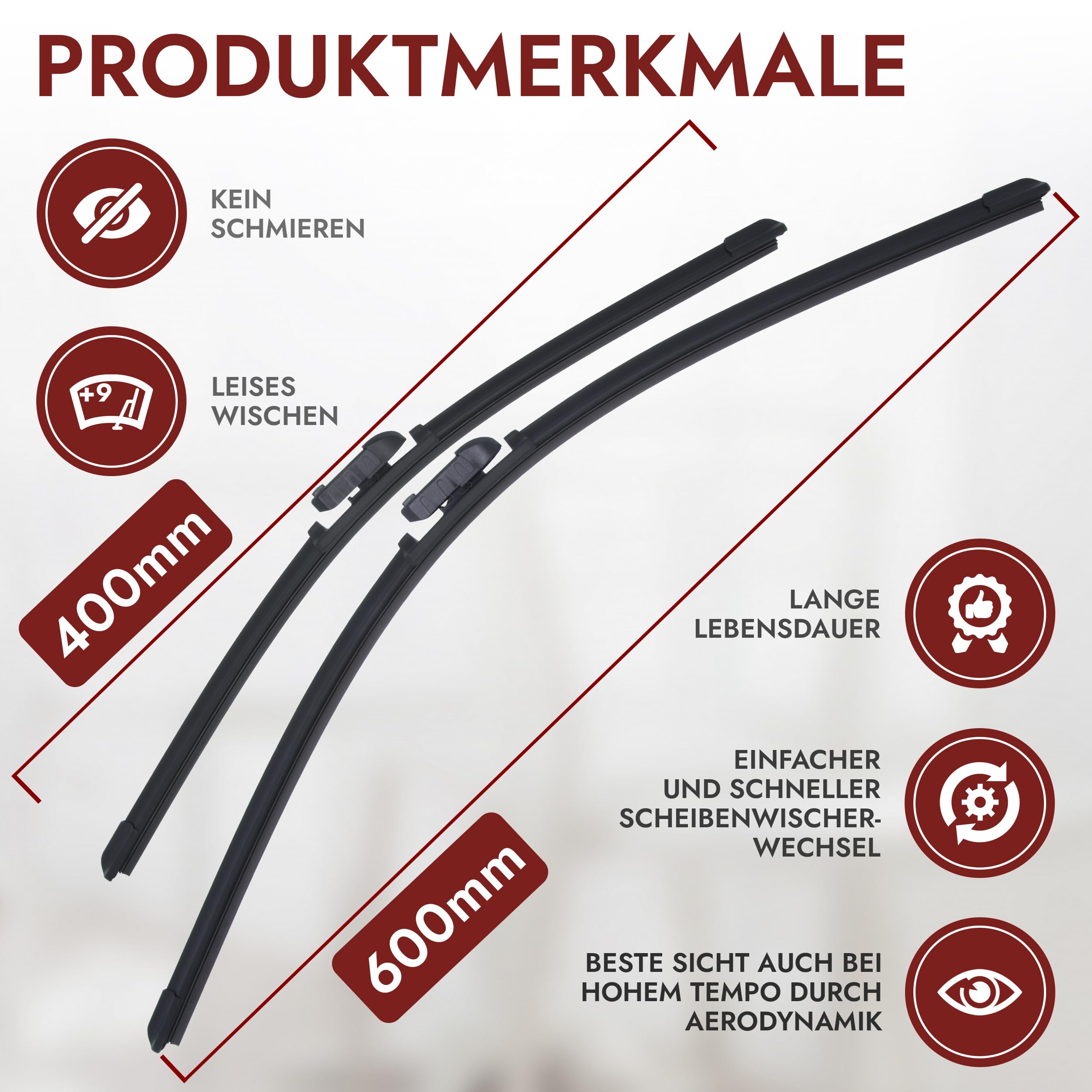 Recambo Wycieraczka do szyb z przodu + z ty?u kompatybilna z Renault Megane Grandtour | 2008-2016 (zestaw 3 sztuk: 600 mm / 400 mm / 350 mm)