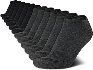 AND1 Men's Low Cut No Show Socks 12-Pack - Compression Athletic Socks with Arch Support, Moisture-Wicking for Basketball & Sports (6-12.5)