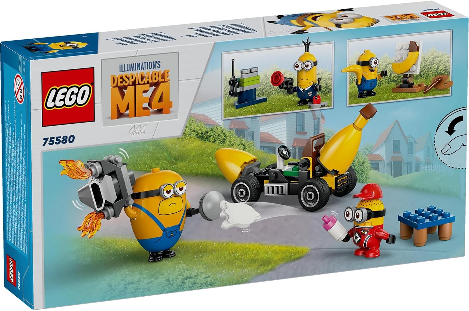 LEGO 75580 Миньоны Миньоны и машинка-банан, Игрушка, Подарок на день рождения, Строительные блоки, Развивающие, Для мальчиков, Девочек, Детей, 6, 7, 8, 9 лет, Транспортные средства, Автомобиль, Мини-машинка Миньон и машинка-банан, фото 10