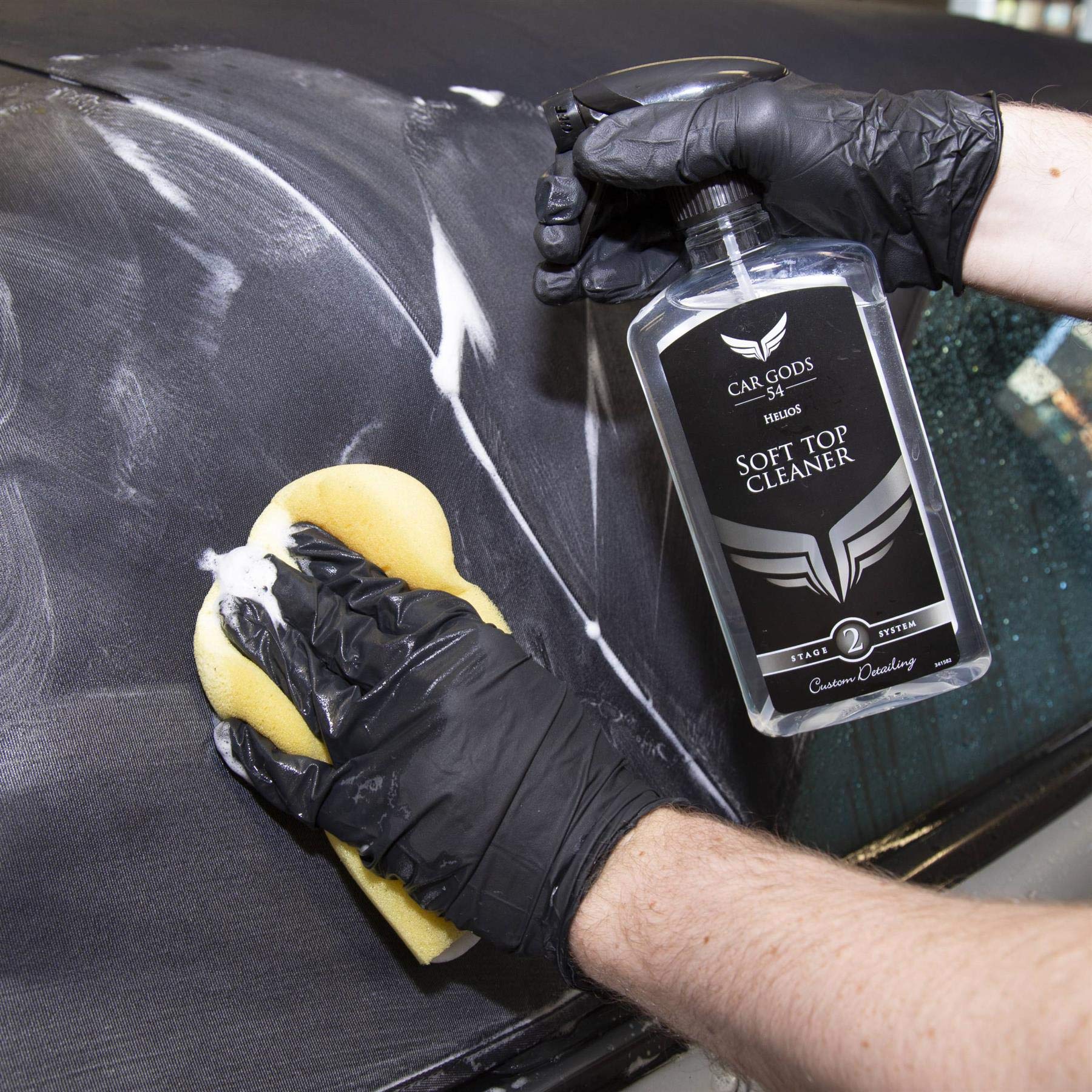 Car Gods Fabric Vinyl Convertible Soft Top Cleaner Cabriolet Roof 500ml