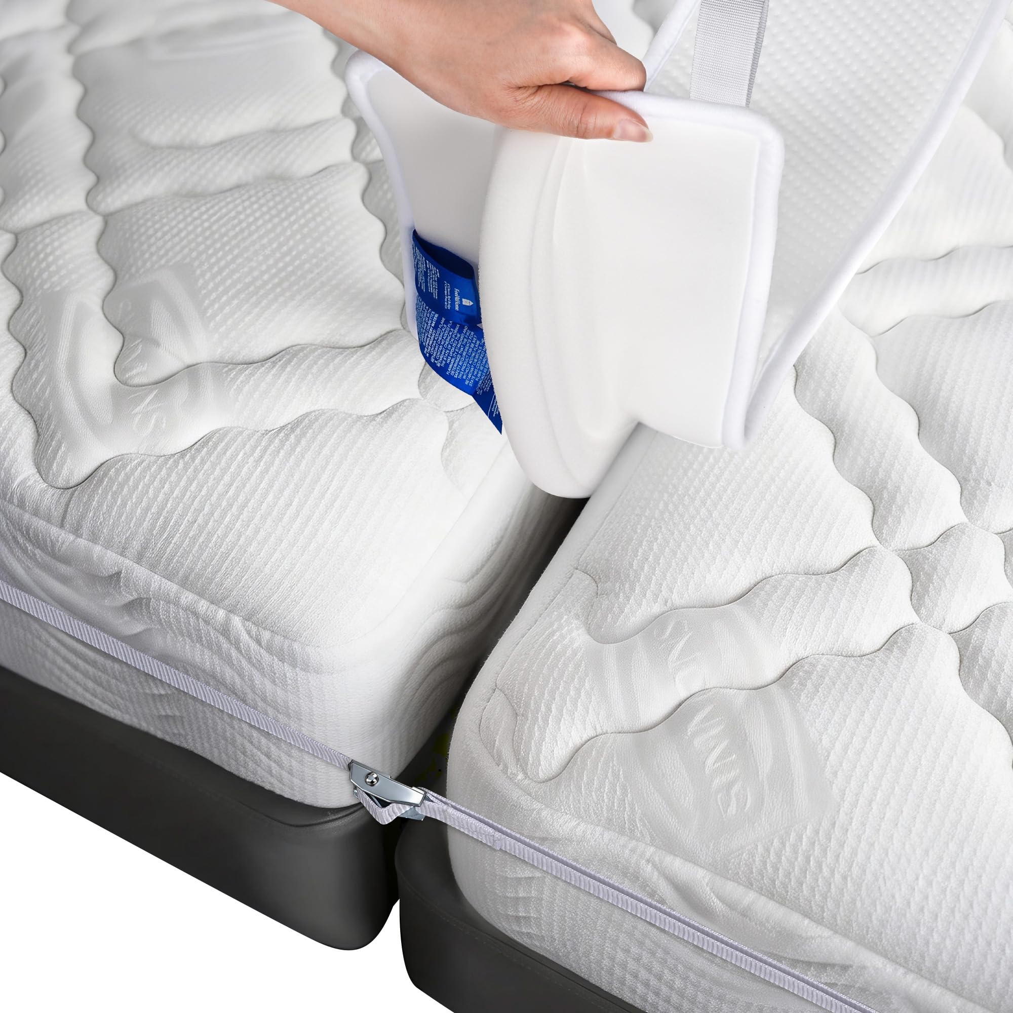 Bed Bridge Twin to King Converter Kit - Twin Bed Connector King Maker - Bed Gap Filler to Make Twin Beds Into King - Mattress Connector With Strap for Guests Stayovers