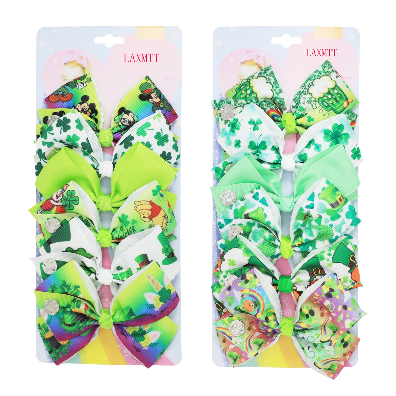 12Pcs Siwa Hair Bows for Girls LAXMTT 5 Inches Unicorn Grosgrain Ribbon Hair Barrettes Accessories deal Gift for Toddler Girls' Birthday Children's day, Halloween, Thanksgiving, Christmas.