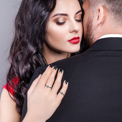 Miniatura 21 de Whaline 72 anillos de diamantes dorados para despedida de soltera, anillos de compromiso ajustables para decoración de mesa de boda, juego