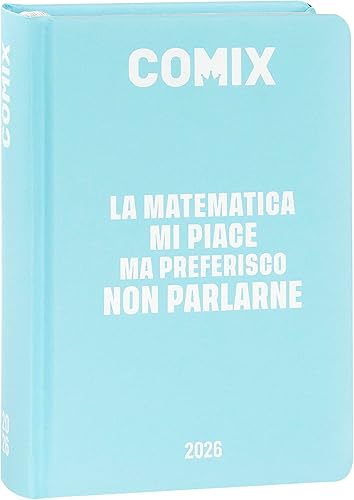 Comix - Agenda diaria de 16 meses, agenda escolar 2025-2026, con tapa dura, idea