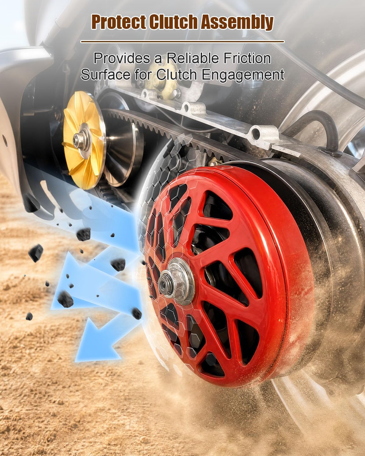 Clutch Bell Housing Compatible with GY6 125cc 150cc 152QMI Engine