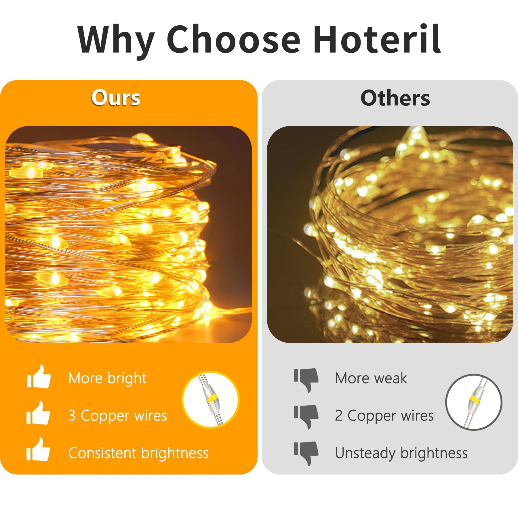 Guirnalda Luces 20M 200 LEDs, Cadena de Luces 8 Modes y Luz ajustable con Enchufe, Luce Navidad Impermeable IP65 para Navidad, Habitacion, Fiesta, Jardín, Bodas, Compleaños, Balcón - Blanco Cálido