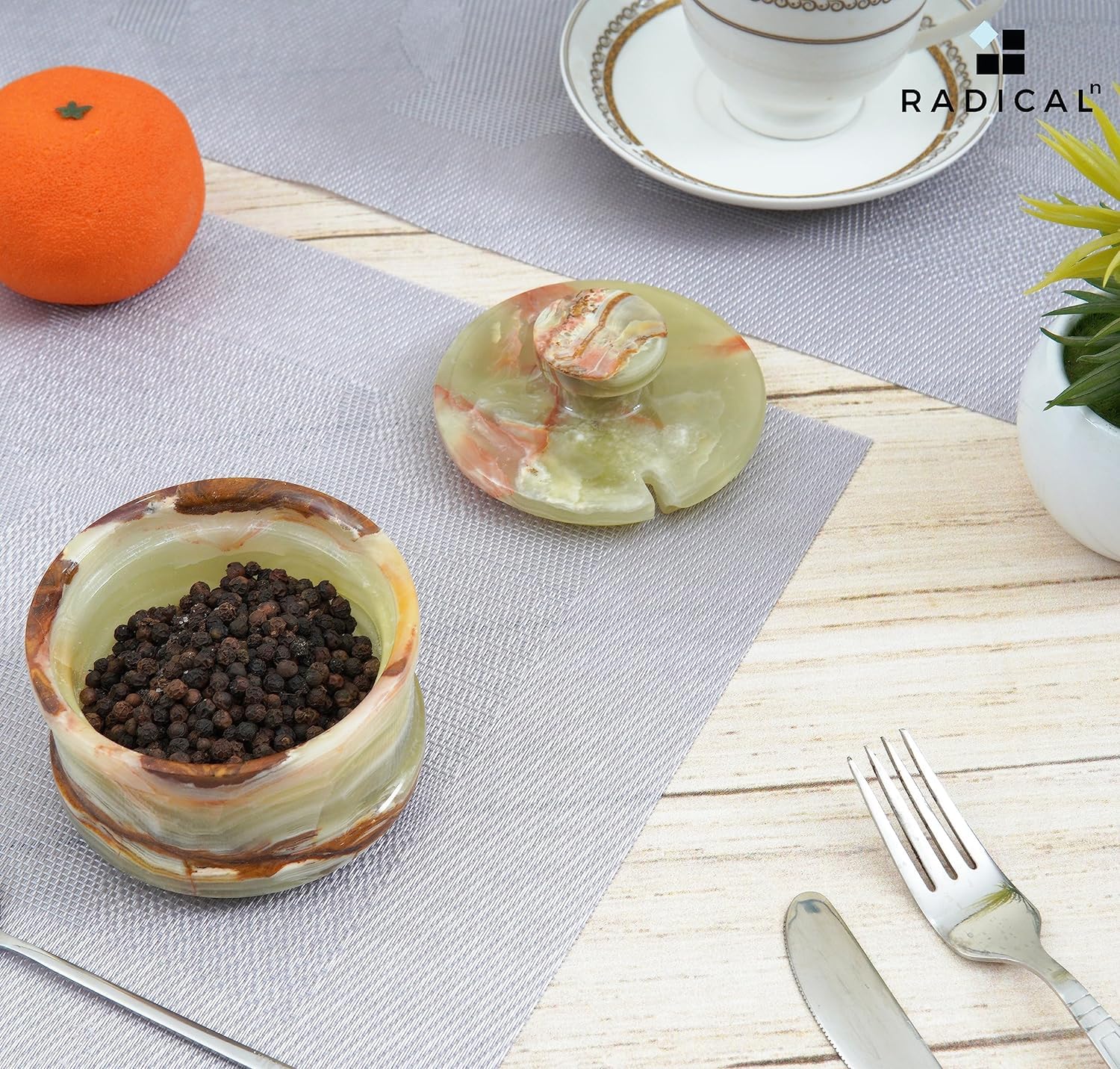 大理石オニキスグリーンジュエリーボックス小物入れハンドメイド