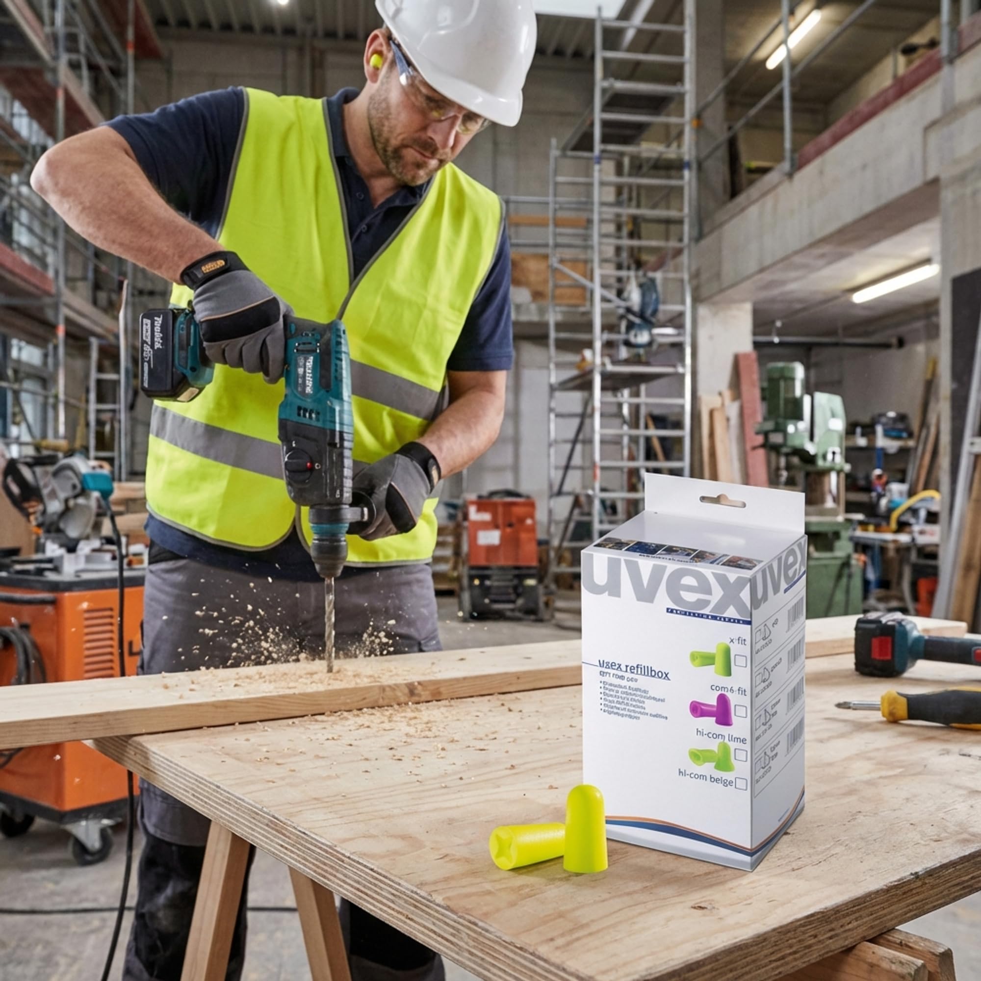 Wegwerp oordop met detecteerbare snoer X-fit Detec - Uvex