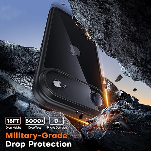 Miniatura 652 de TAURI Funda 3 en 1 para iPhone 13 Pro, [no amarilla] con 2 protectores de pantalla, funda delgada a prueba de golpes para iPhone 13 Pro, color negro