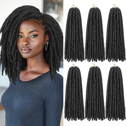 Miniatura 9 de WIGNEE Cabello de ganchillo de 120 hebras, rastas sintéticas de 8 pulgadas, rastas suaves pretrenzadas, 6 paquetes de cabello de ganchillo