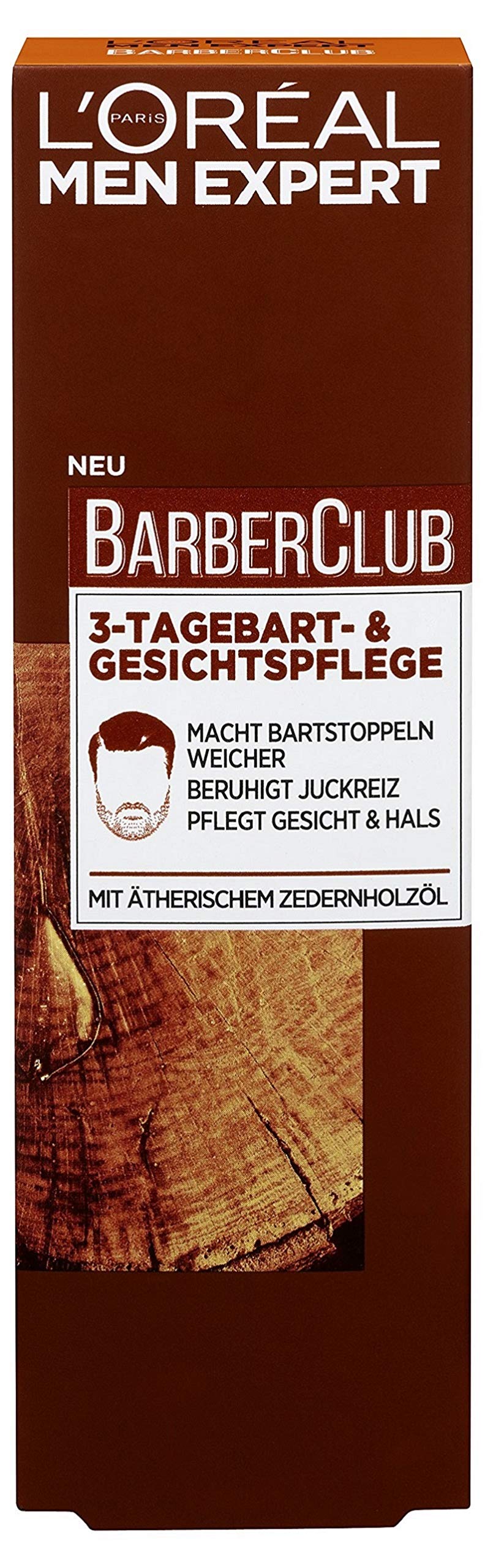 L'Oréal Paris Men Expert 3-dniowa pielęgnacja brody i pielęgnacja twarzy dla mężczyzn, przeciw swędzeniu, Barber Club, 1 x 50 ml