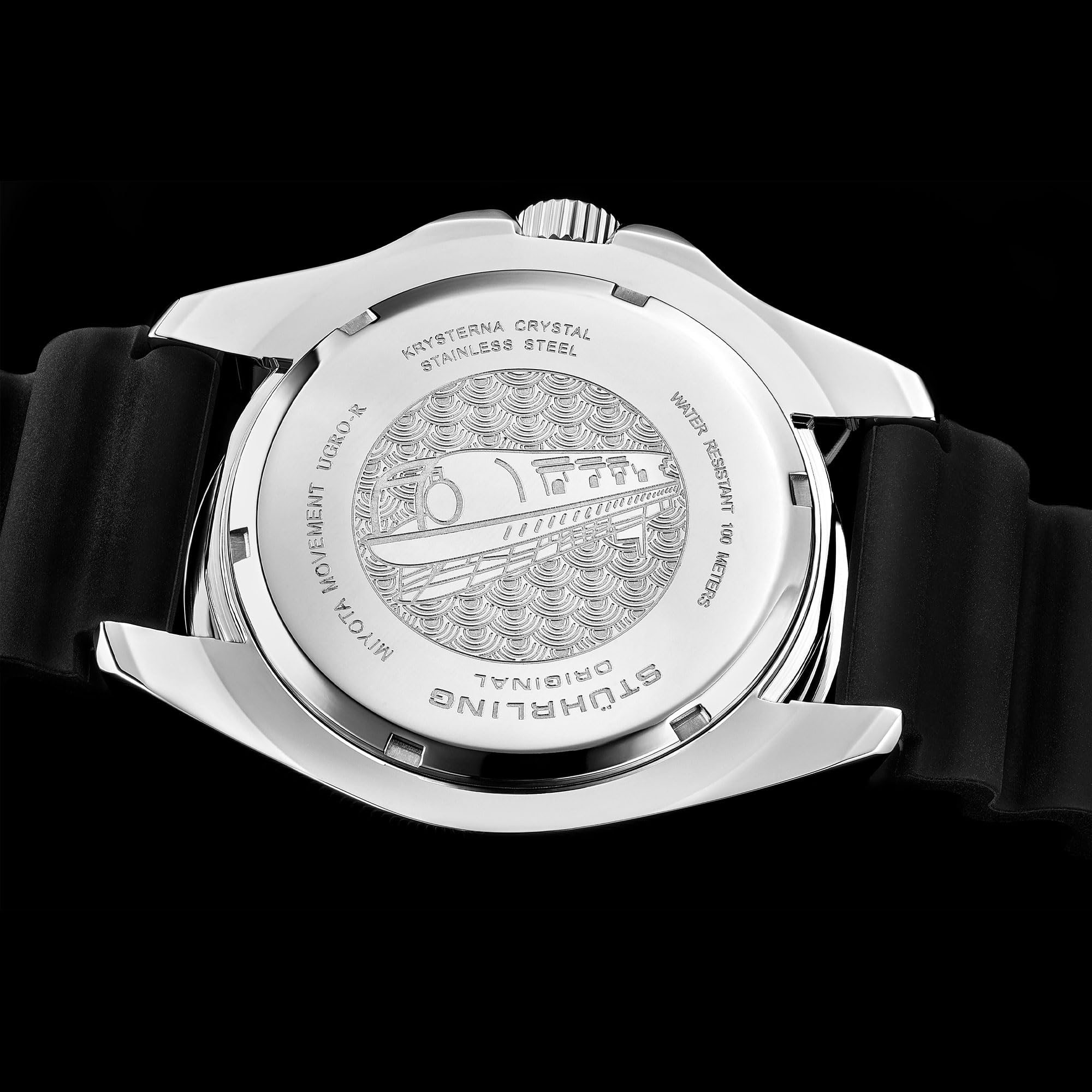 Stuhrling Original Taucheruhr für Herren - Pro Diving Watch - Sportuhren für Herren mit verschraubter Krone wasserdichte Uhr 330 Ft