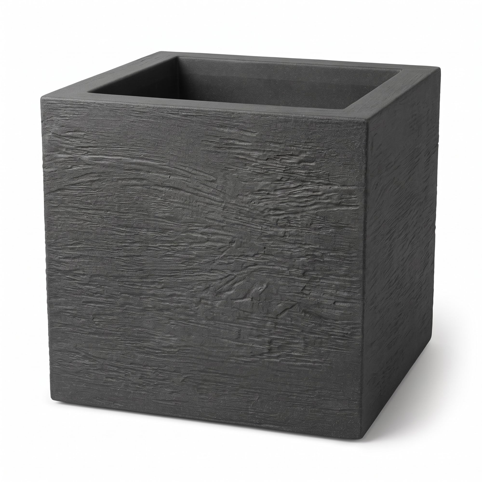 BigDean 2 Stück Blumentopf Gross draussen quadratisch 39x39cm Gross | Made in Europa Design