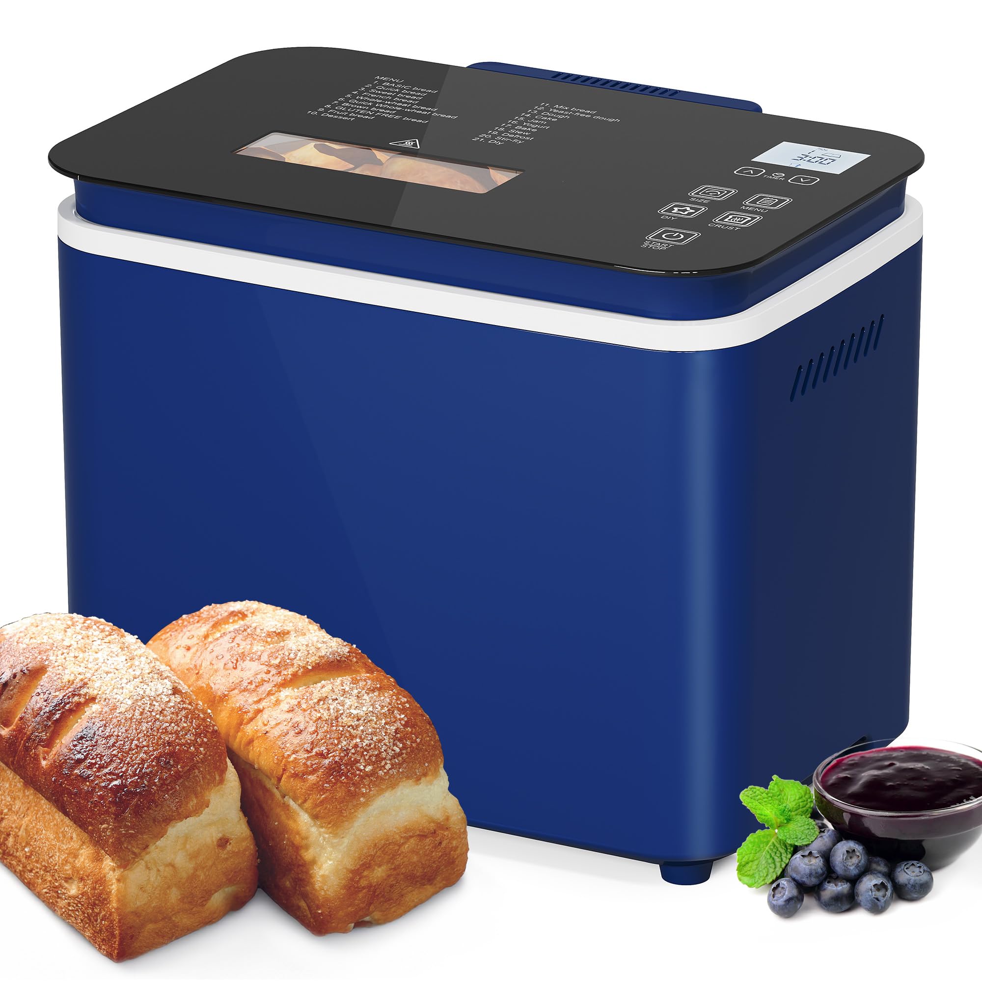 Amazon.com: SUNVIVIPRO 21-in-1 Programmable Bread Machine, 2.2LB