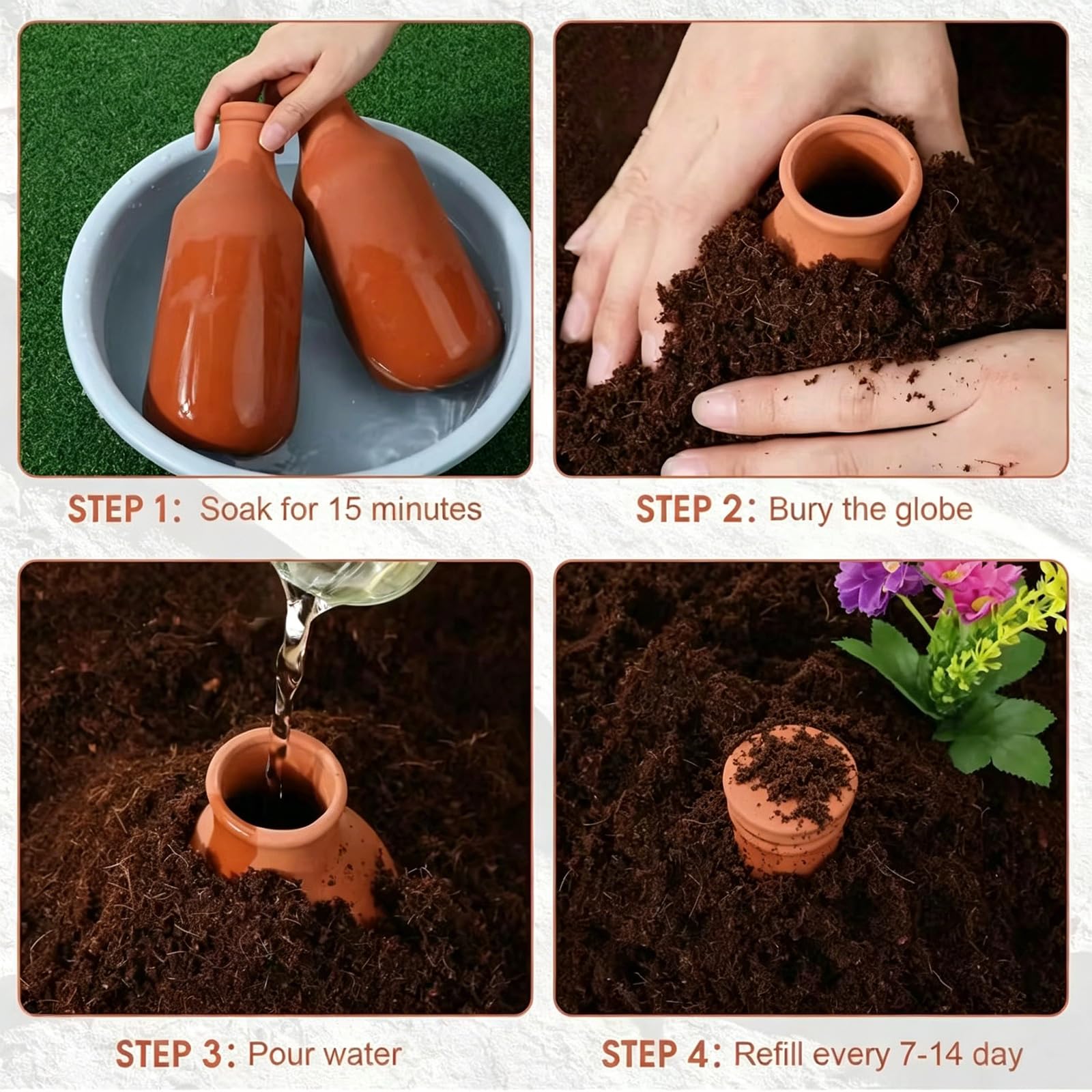 PANGBOER 3/4 Piezas de goteros de Agua para Plantas, riego de Plantas, estacas de riego, Dispositivo de riego automático para Interiores y Exteriores, hogar, Picos de riego automáticos