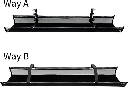 Miniatura 3 de VWINDESK Bandeja de organización de cables de tela de malla de 23.5 pulgadas, soporte para cables de alimentación, organizador de cables, ordena el