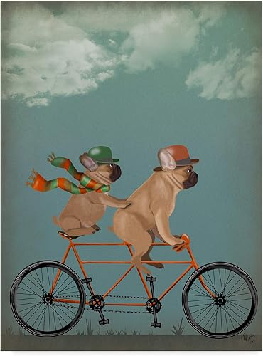 Fab Funky - Tándem de Bulldog francés de la marca registrada (31.9 x 46.1in) Fab Funky - Tándem de Bulldog francés de la marca registrada (31.9 x 46.1in)