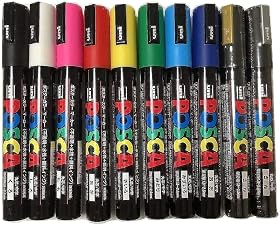 Posca PC-5M Acrylmarker – 10-Farben-Set, Rundspitze 1,8–2,5 mm