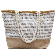 utop Large Beach bag for Women Straw Beach Tote Bags Cotton Rope Handles Durable Lightweight with Large Capacity