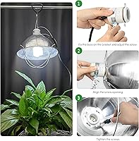Vista 6 de Simple Deluxe Adjustable Clamp Lamp with 10.5" Aluminum Reflector and Bulb Guard, 250W E26 Socket (Bulb Not Included), 6ft 18/2 SJT Cord,Silver