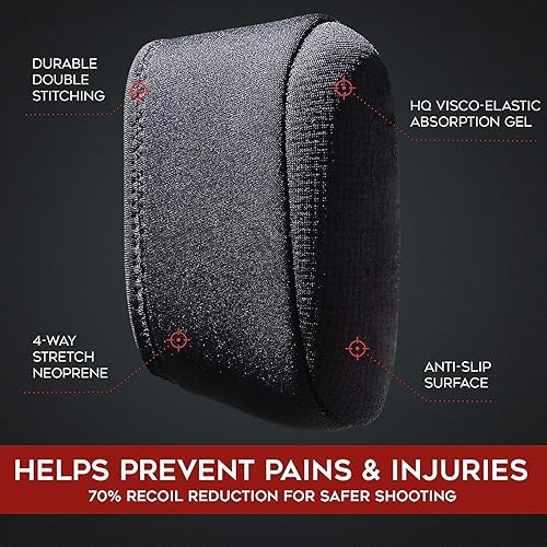 Miniatura 3 de KEEPER MG Almohadilla de retroceso para escopeta  Gel, almohadillas de rifle deslizantes compatibles con Winchester, Remington, Mossberg y Ruger