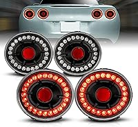 Vista 1 de AmeriLite L.E.D - Luces traseras negras para Chevy Corvette/Covette Z06, lado del pasajero y del conductor