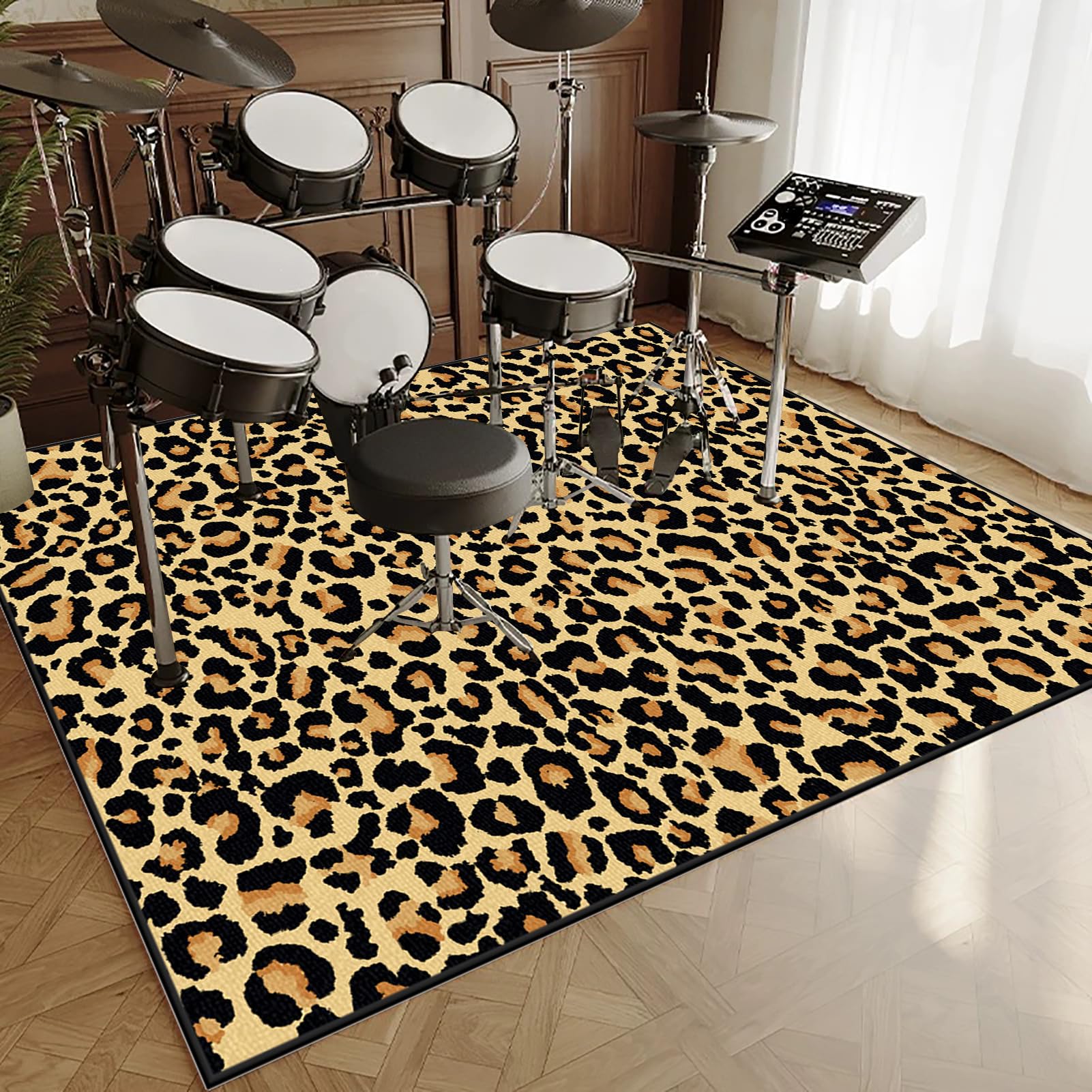 Dywaniki wodne Dźwiękoszczelny dywan bębnowy 140 x 120 cm mata do perkusyjnego perkusyjnego profesjonalnego jazzu do bębna bębna akustycznego bębna i innych instrumentów