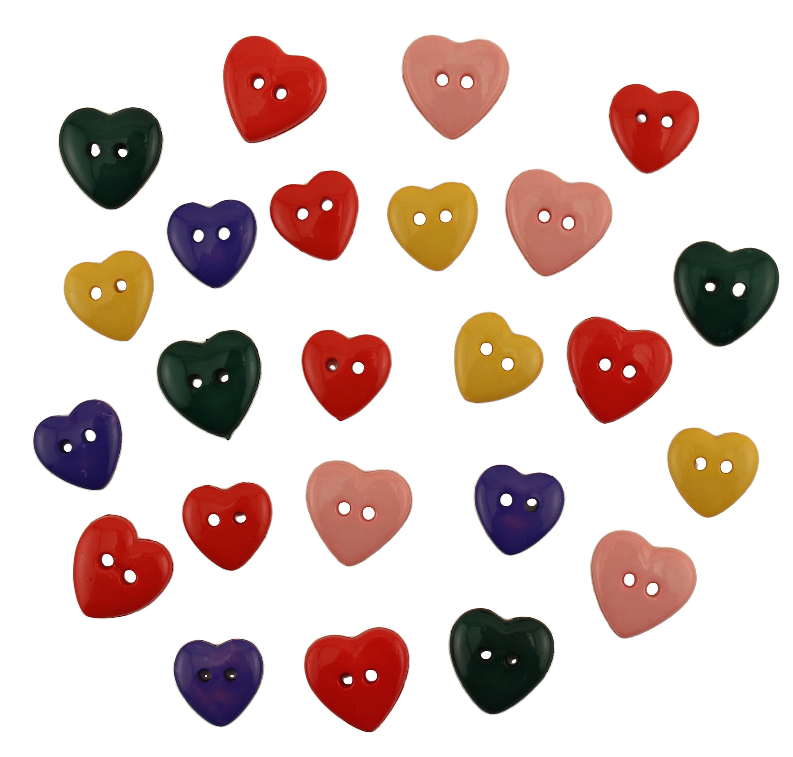 Buttons Galore Craft & Sewing Buttons - Heart of Color - 3 Packs (54 Buttons)