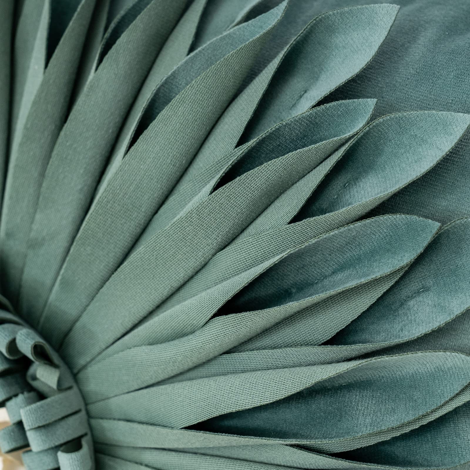 Alerfa Federa decorativa in velluto verde 3D, fatta a mano, con cerniera nascosta, per divano, letto, soggiorno, decorazione per la casa, 40 x 40 cm
