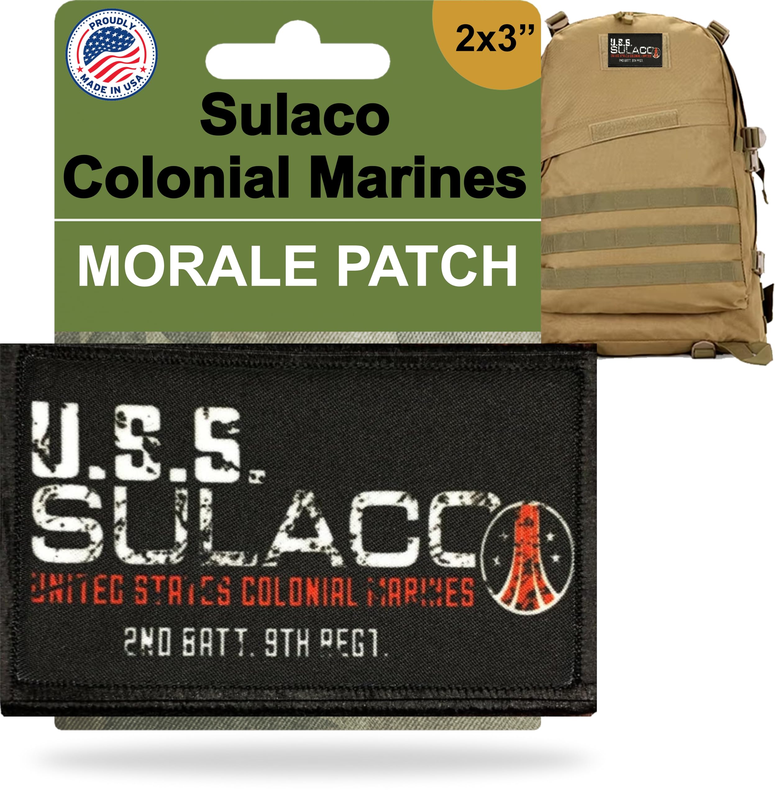 Sulaco Colonial Marines Morale Patch | Alien Patches by RedheadedTshirts| Colonial Marines Patches for Your Plate Carrier Accessories, Tactical Gear, Backpack, Tactical Vest, Operator hat| 2x3 Patch
